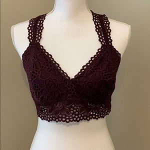 NWOT Aerie Burgundy/Purple Bralette